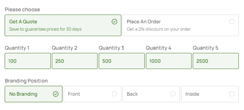 Quote/Order Form